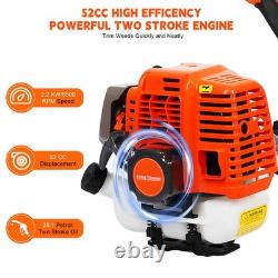 Coupe-bordure et débroussailleuse à essence 52cc 2 en 1 à 2 temps