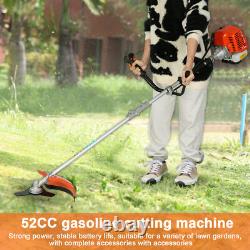 Coupe-bordures à essence 2 en 1, débroussailleuse, taille-gazon, jardin 52cc, kit 2 temps