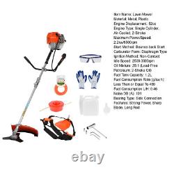 Coupe-bordures à essence 2 en 1, débroussailleuse, taille-gazon, jardin 52cc, kit 2 temps