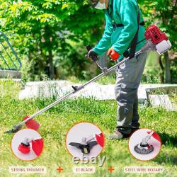 Coupe-bordures à essence 3 en 1, débroussailleuse, taille-herbe jardin 52cc 2 temps kit