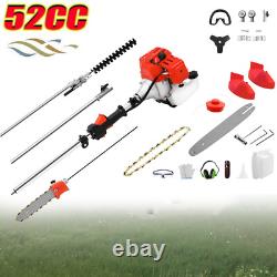 Coupe-bordures à essence 52 CC 5 en 1, débroussailleuse, taille-haie, tronçonneuse 2 temps