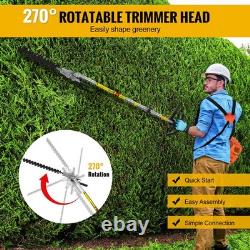 Coupe-bordures à essence 52cc 5-en-1, débroussailleuse et taille-bordures pour jardin outil 2 temps