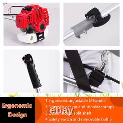 Coupe-bordures à essence 52cc, débroussailleuse, taille-haie de jardin 3 en 1.