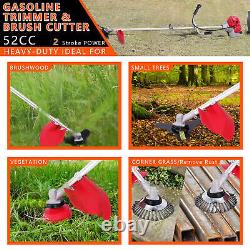 Coupe-bordures à essence de 52cc avec moteur à 2 temps pour jardin et herbe