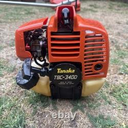 Coupe-herbe à essence Tanaka TBC-340D, débroussailleuse, tondeuse à gazon, cornes de vache, entretenue