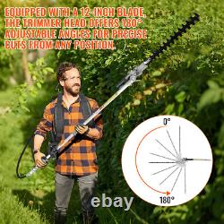 Coupe-herbe à essence de jardin 52cc 5 en 1 : tronçonneuse, débroussailleuse, taille-haie, lame 3T