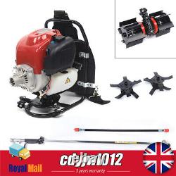 Cultivateur de sac à dos 4 temps 3 en 1 Tondeuse Taille-haie Coupe-brosse