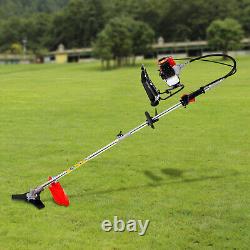 Débroussailleuse à dos à essence 4 en 1 Coupe-herbe Taille-bordures de pelouse Tondeuse à gazon Taille-haie de gazon