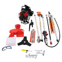 Débroussailleuse à dos à essence 4 en 1 coupe-herbe, brosse pour l'herbe, tondeuse à gazon, taille-haie à gazon