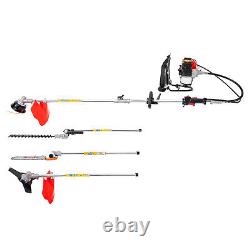 Débroussailleuse à dos à essence 4 en 1 coupe-herbe, brosse pour l'herbe, tondeuse à gazon, taille-haie à gazon