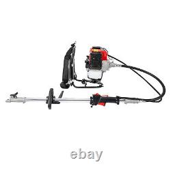 Débroussailleuse à dos à essence 4 en 1 coupe-herbe, brosse pour l'herbe, tondeuse à gazon, taille-haie à gazon