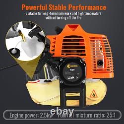 Débroussailleuse à essence 2 temps 52cc 2-en-1 Outil de jardin multifonctionnel