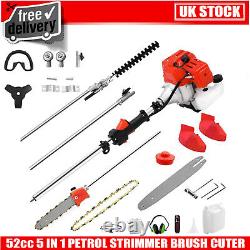 Débroussailleuse à essence 52 cc 5 EN 1 à 2 temps, taille-haies, tronçonneuse