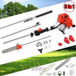 Débroussailleuse à essence 52 cc 5 EN 1, coupe-bordure, taille-haie, tronçonneuse