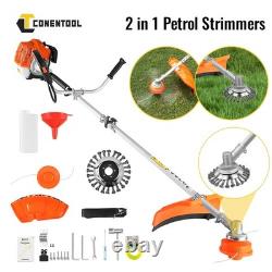 Débroussailleuse à essence 52 cc, coupe-herbe de jardin, tête de coupe-brosse pour herbe de 10 pouces