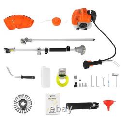 Débroussailleuse à essence 52 cc, coupe-herbe de jardin, tête de coupe-brosse pour herbe de 10 pouces