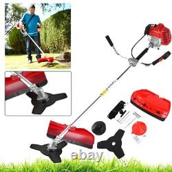 Débroussailleuse à essence 52cc 2 en 1, coupe-herbe et coupe-bordures pour jardin et cour<br/>