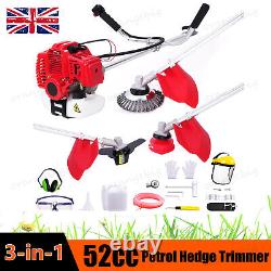Débroussailleuse à essence 52cc, coupe-bordures de jardin 3 en 1, taille-haies à ligne de gazon