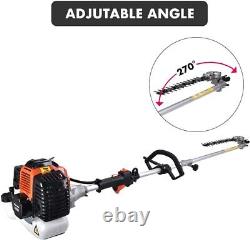 Débroussailleuse à essence 5 en 1, coupe-herbe multi-outil de jardin avec perche extensible