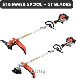 Débroussailleuse à essence 5 en 1, coupe-herbe multi-outil de jardin avec perche extensible