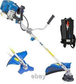 Débroussailleuse à essence Hyundai 52cc, coupe-herbe et coupe-brosse, outil de jardin 2 en 1