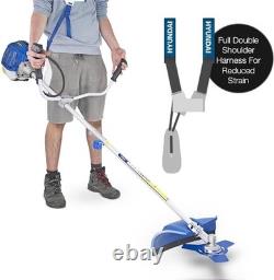 Débroussailleuse à essence Hyundai 52cc, coupe-herbe et coupe-brosse, outil de jardin 2 en 1