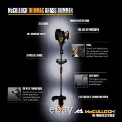 Débroussailleuse à essence McCulloch TRIMMAC largeur de coupe 410 mm, débroussailleuse légère