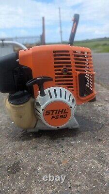 Débroussailleuse coupe-bordure à corne de vache Stihl FS90 avec harnais de débroussaillage