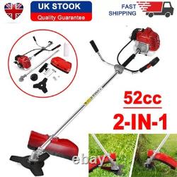 Débroussailleuse et coupe-bordures à essence 2-en-1 52cc pour jardin, garantie 5 ans