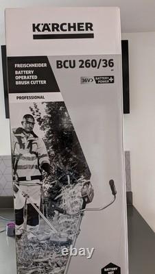 Débroussailleuse professionnelle sans fil Karcher BCU 260/36 BP 36 V, prix conseillé 280 £, neuve
