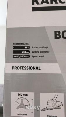 Débroussailleuse professionnelle sans fil Karcher BCU 260/36 BP 36 V, prix conseillé 280 £, neuve