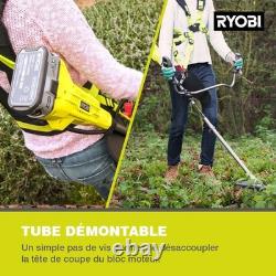 Débroussailleuse sans fil à batterie 30 cm 2-en-1 outil de jardin sans essence