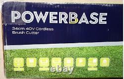 Débroussailleuse sans fil avec batterie Powerbase GY2247, présentoir d'exposition en boîte.