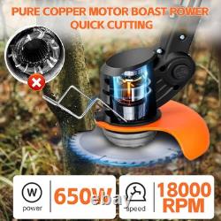 Débroussailleuse sans fil de jardin, débroussailleuse électrique avec 2 batteries de 21V et UK