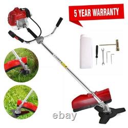 Débroussailleuse thermique 2-en-1 52 cc, coupe-bordures à fil pour jardin, outil de tonte de gazon de jardin