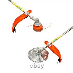 Débroussailleuse thermique 52 cc 4 en 1 / brosse métallique pour herbes, mauvaises herbes et mousse pour jardin