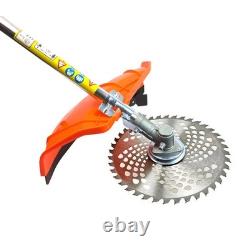 Débroussailleuse thermique 52 cc 4 en 1 / brosse métallique pour herbes, mauvaises herbes et mousse pour jardin