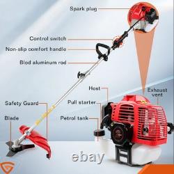 Débroussailleuse thermique 52 cc 5-en-1 à longue portée, outil de jardin multifonctionnel, coupe-bordures et débroussailleuse