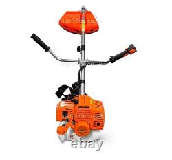 Débroussailleuse thermique 52 cc pour jardin, coupe-bordures à fil pour gazon