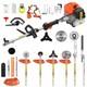 D&eacute;broussailleuse Thermique 6-en-1 &agrave; Long Manche, Outil De Jardin Multifonction, Coupe-bordures 52 Cc
