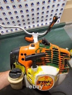 Débroussailleuse thermique Stihl FS 410 C avec tête à avance par frappe et protecteur de coupe M