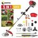 D&eacute;broussailleuse Thermique Robuste 2500 W 52 Cc 5 En 1 Pour Jardin, Coupe-herbe Et Coupe-mauvaises Herbes Multifonction
