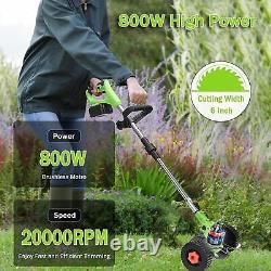 Ensemble de coupe-bordures de pelouse à roues sans fil de 1200 W, coupe-herbe à corde électrique.