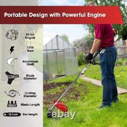 Excel 52cc Essence 5 en 1 Outil Multifonction Perche Scie Brosse Coupeur d'herbe Moteur Huile & Carburant Can