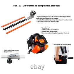 FUXTEC FX-MT252ER Outil Multifuntion 5en1 coupe-bordure à essence avec réglage
