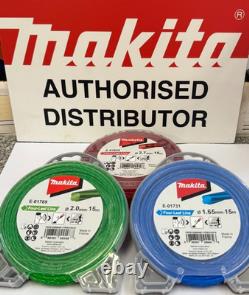 Fil de coupe Makita pour débroussailleuse, cordon à quatre feuilles, toutes tailles