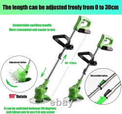 Gompuy Débroussailleuse, Débroussailleuse de Jardin Sans Fil avec Lames, Tête à 90° pour Tonte de Gazon