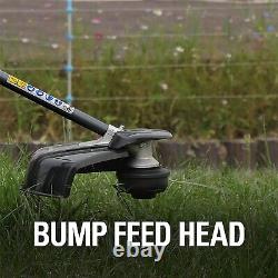 Greenworks 40V 40cm Coupe-herbe sans balai et débroussailleuse (2-en-1) GD40BCK2x