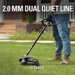 Greenworks 40V 40cm Coupe-herbe sans balai et débroussailleuse (2-en-1) GD40BCK2x