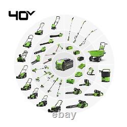 Greenworks 40V 40cm Coupe-herbe sans balai et débroussailleuse (2-en-1) GD40BCK2x